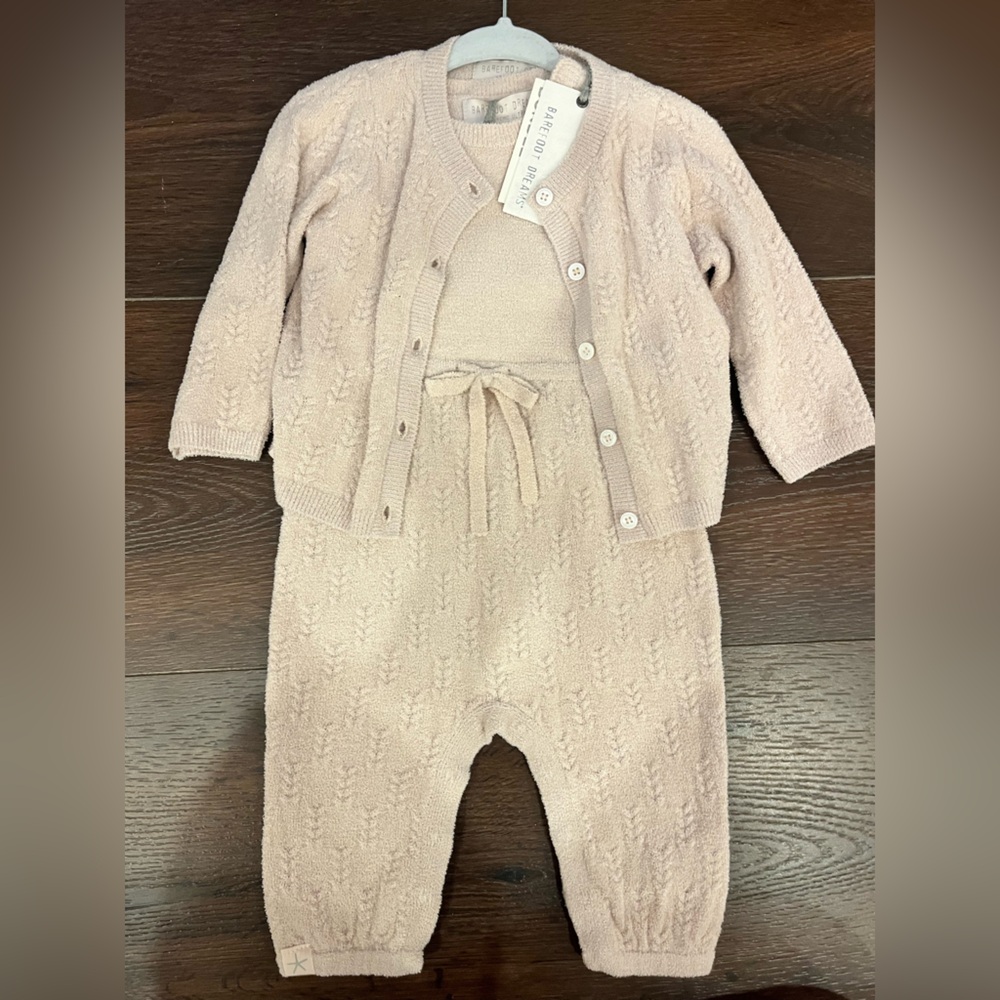 Barefoot Dreams Pink Romper Set
